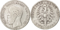 German States 2 Mark Coin, BADEN, Friedrich I, Stuttgart -