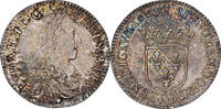 France 1/12 Écu, portrait apollinien Louis XIV, Lyon, Silver -
