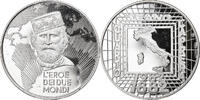 Italy Medal L'Eroe Dei Due Mondi, Quarter Teano Caprera, Silver -