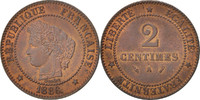 France 2 Centimes Coin, Cérès, Paris, Bronze, KM:827.1 -
