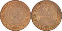 France 2 Centimes Coin, Cérès, Paris, Bronze, KM:827.1 -