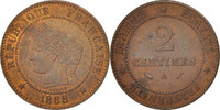 France 2 Centimes Coin, Cérès, Paris, Bronze, KM:827.1 -