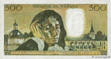 FRANCE 500 Francs PASCAL 1972 VF+