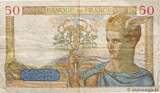 FRANCE 50 Francs CÉRÈS modifié 1937 F-