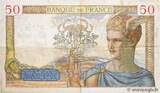 FRANCE 50 Francs CÉRÈS modifié 1938 VF