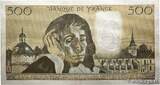 FRANCE 500 Francs PASCAL 1968 F+