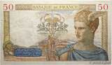 FRANCE 50 Francs CÉRÈS 1936 VF+