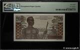 FRENCH EQUATORIAL AFRICA 20 Francs Émile Gentil IE 1957 UNC