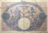 FRANCE 50 Francs BLEU ET ROSE 1911 F-