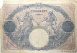 FRANCE 50 Francs BLEU ET ROSE 1921 F-
