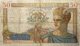 FRANCE 50 Francs CÉRÈS 1934 VG