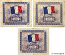 FRANCE 2, 5 et 10 Francs DRAPEAU Lot 1944 F - VF