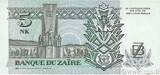 ZAIRE 5 Nouveaux Makuta 1993 UNC
