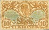 DENMARK 10 Kroner 1927 VF-