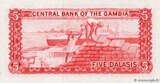 GAMBIA 5 Dalasis 1972 UNC-
