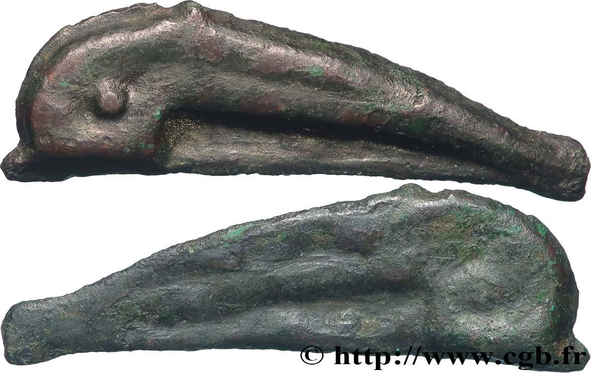 Classic 1 (480 BC to 400 BC) Dauphin SARMATIA - OLBIA Olbia, Thrace c.  500-400 AC. (30,5mm, 2,42g, h) XF