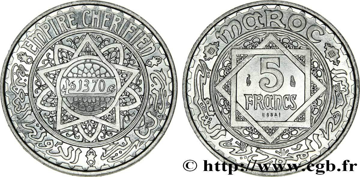 1370 Morocco 5 Francs