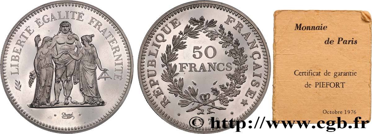 FRANCE Piéfort argent de 50 francs Hercule PIEFORTS 1976 (41mm, 59,90g, 6h)  MS | MA-Shops