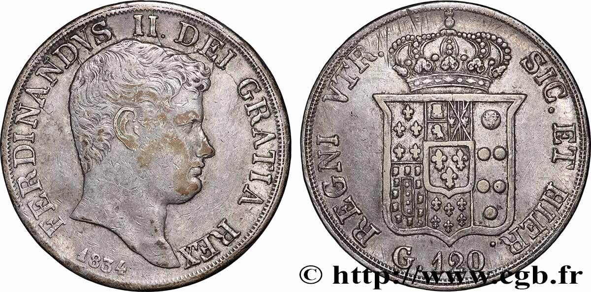 120 Grana Ferdinand II ITALY - KINGDOM OF THE TWO SICILIES Naples 1834 ...