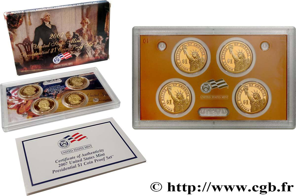 PRESIDENTIAL SET PROOF SET 4 monnaies UNITED STATES OF AMERICA