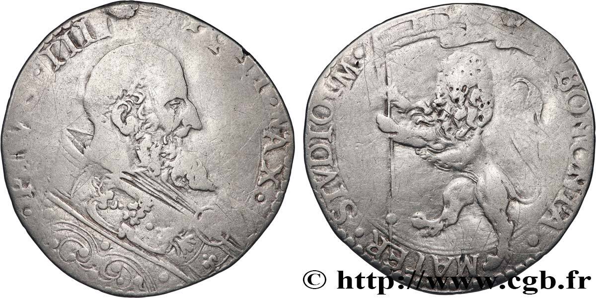 Blanc Bianco ou Double Giulio ITALY PAPAL STATES PIUS V