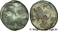 FRANCE Bronze à la tête janiforme barbue, classe I GALLIA BELGICA - SUESSIONES (Area of Soissons) c. 50-40 AC. (16,5mm, 1,88g, 8h) -