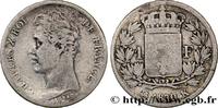 FRANCE 1 franc Charles X, matrice du revers à cinq feuill CHARLES X Bordeaux 1830 (23mm, 5g, 6h) -