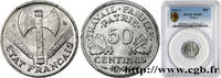 FRANCE 50 centimes Francisque, légère FRENCH STATE Castelsarrasin 1944 (18mm, g, 6h) -