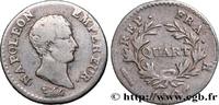 FRANCE Quart (de franc) Napoléon Empereur, Calendrier gré PREMIER EMPIRE / FIRST FRENCH EMPIRE Bordeaux 1807 (15mm, 1,25g, 6h) -
