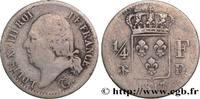 FRANCE 1/4 franc Louis XVIII LOUIS XVIII Lyon 1817 (15mm, 1,25g, 6h) -