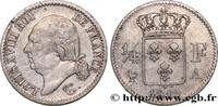 FRANCE 1/4 franc Louis XVIII LOUIS XVIII Paris 1819 (15mm, 1,25g, 6h) -