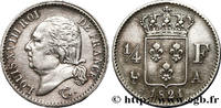 FRANCE 1/4 franc Louis XVIII LOUIS XVIII Paris 1821 (15mm, 1,24g, 6h) -