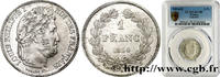 FRANCE 1 franc Louis-Philippe, couronne de chêne LOUIS-PHILIPPE I Bordeaux 1834 (23mm, 5g, 6h) -