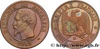 FRANCE Deux centimes Napoléon III, tête nue, grand D SECOND EMPIRE Lyon 1853 (20,12mm, 1,94g, 6h) -