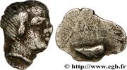 FRANCE Hémiobole à la tête de satyre et à la corne SALUVII après 49 avant J.-C. (8,5mm, 0,23g, 9h) -
