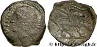 FRANCE Bronze SVTICOS, classe II au lion VELIOCASSES (Area of Norman Vexin) c. 50-40 AC. (17mm, 3,46g, 9h) -
