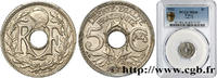 FRANCE 5 centimes Lindauer, petit module III REPUBLIC Paris 1922 (17mm, 2g, 6h) -