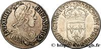 FRANCE Demi-écu, portrait à la mèche longue LOUIS XIV THE SUN KING Narbonne 1651 (32mm, 13,61g, 6h) -