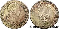 FRANCE Demi-écu, portrait à la mèche longue LOUIS XIV THE SUN KING Narbonne 1652 (31,5mm, 13,5g, 6h) -