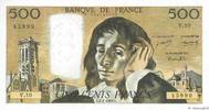 FRANCE 500 Francs PASCAL FRANCE 500 Francs PASCAL 1969 AU -