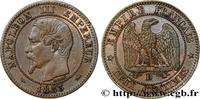 FRANCE Deux centimes Napoléon III, tête nue, grand D SECOND EMPIRE Lyon 1853 (20,12mm, 2g, 6h) -