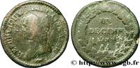 FRANCE Un décime Dupré, grand module, refrappage du 2 d DIRECTOIRE Metz 1797 (32,76mm, 22,30g, 6h) -