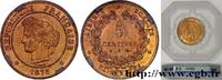 FRANCE 5 centimes Cérès III REPUBLIC Bordeaux 1878 (25,19mm, 5g, 6h) -