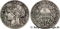 FRANCE 1 franc Cérès, IIe République II REPUBLIC Strasbourg 1850 (23mm, 5g, 6h) -