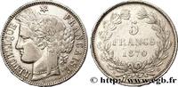 FRANCE 5 francs Cérès, sans légende GOUVERNEMENT DE LA DÉFENSE NATIONALE Bordeaux 1870 (37mm, 25g, 6h) -