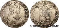 FRANCE Écu de Béarn, portrait à la mèche longue LOUIS XIV THE SUN KING Pau 1651 (38,5mm, 27g, 6h) -