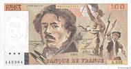 FRANCE 100 Francs DELACROIX imprimé en continu FRANCE 100 Francs DELACROIX imprimé en continu 1991 UNC- -