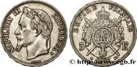 FRANCE 5 francs Napoléon III, tête laurée SECOND EMPIRE Paris 1866 (37mm, 24,80g, 6h) -