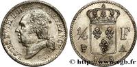 FRANCE 1/4 franc Louis XVIII LOUIS XVIII Paris 1818 (14,99mm, 1,27g, 6h) -