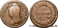 FRANCE Un décime Dupré, grand module DIRECTOIRE Metz 1797 (33mm, 18,25g, 6h) -
